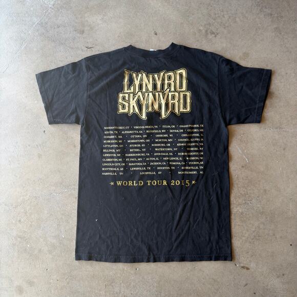 VINTAGE Y2K 2015 LYNYRD SKYNRD 2015 TOUR T-SHIRT MUSIC BAND GRAPHIC MENS MEDIUM - Picture 3 of 6